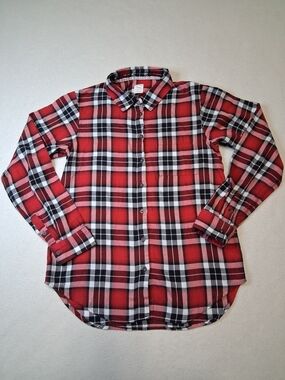 Classic Red Plaid Button-Down Shirt - Unbranded